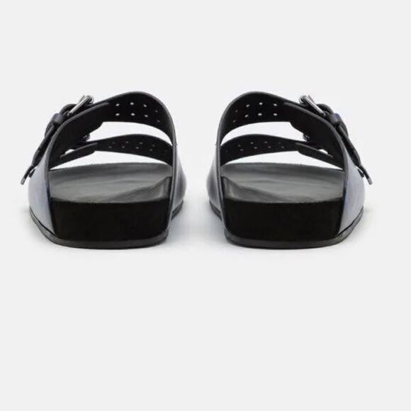 THE KOOPLES BLUE LEATHER LEOPARD-PRINT SANDALS NIB size 41 main image 6